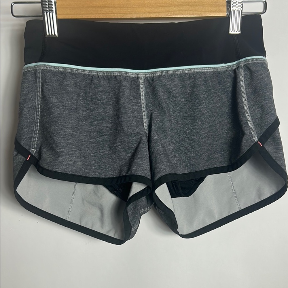 Lululemon Athletica Gray and Black Performance Athletic Shorts